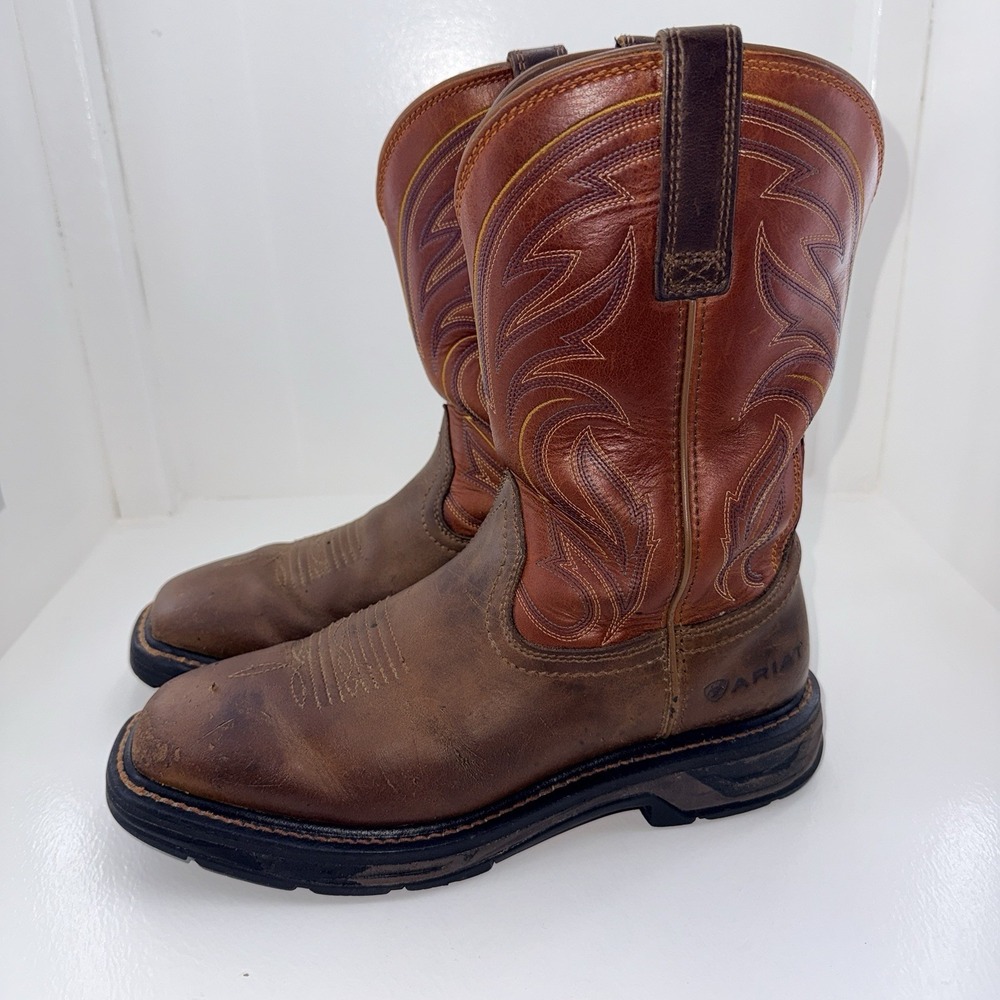 Ariat WorkHog XT Cottonwood Men's Leather Work Boots 9 EE Wide Brown Soft Toe